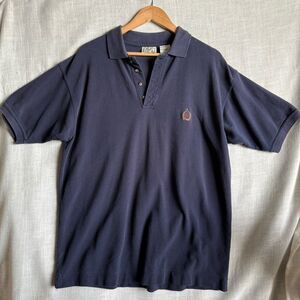 Vintage Bugle Boy Crest Polo Shirt L Preppy Core